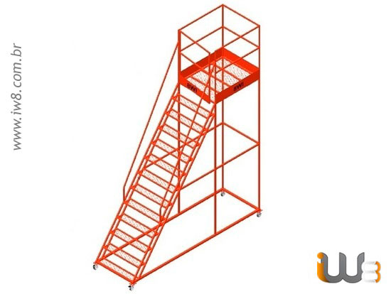 Escada Plataforma Industrial Móvel